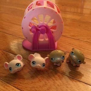 littlest pet shop Accessories - Littlest pet shop hamsters and mice with wheel littlest pet shop Accessories - Littlest pet shop hamsters and mice with wheel